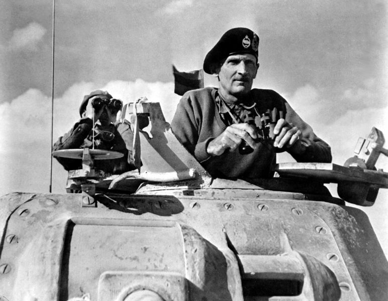 Montgomery while watching other war tanks, November 1942.