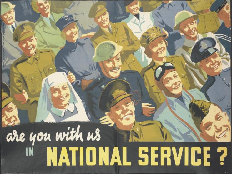 Are You with Us in National Service? Poster published between 1939 and 1945