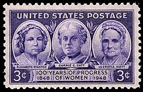 US commemorative stamp (1948), depicting the leaders of the Seneca Falls Convention