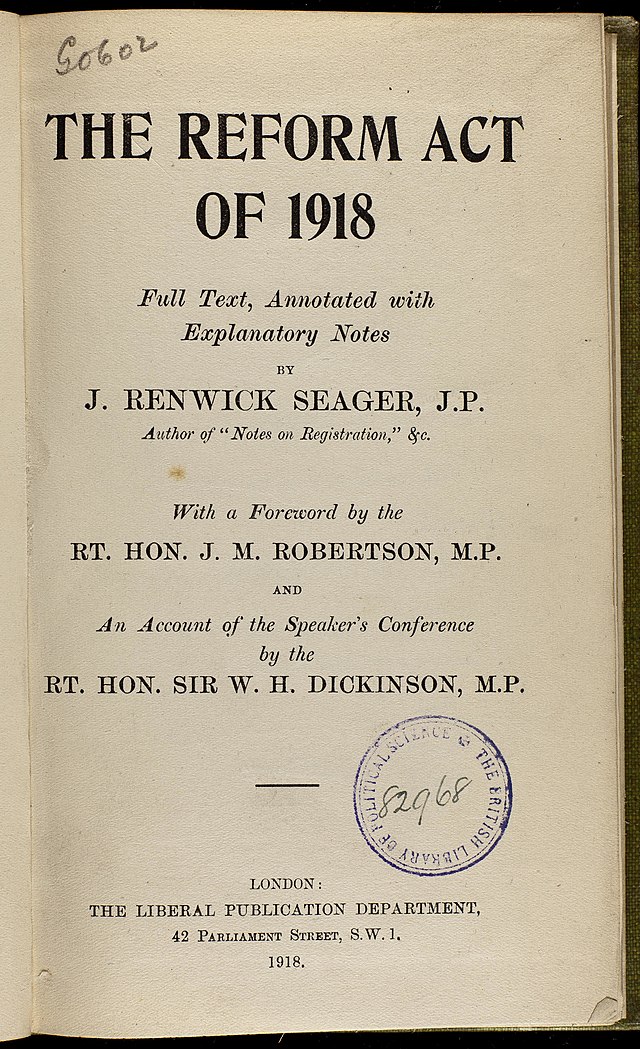 Representation of the  People Act 1918
