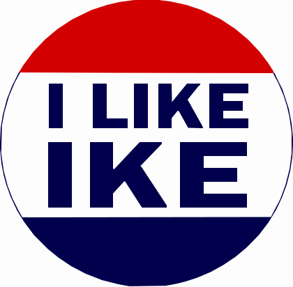 Official button during Eisenhower’s campaign.