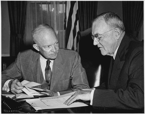 Eisenhower during the enactment of the Civil Rights Act of 1957