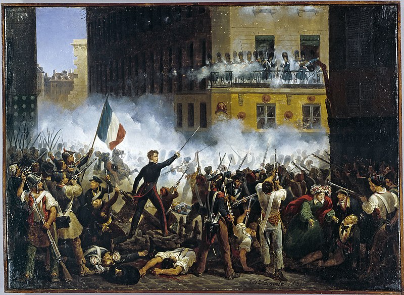 Portrait depicting an incident during the July Revolution